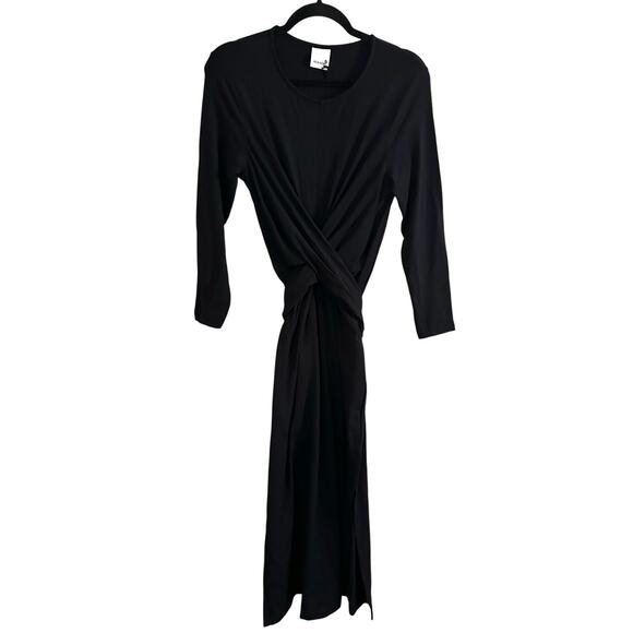 RITA ROW Walsh Black Knit Midi Dress with Belt Witchy Gothic - Sz Medium - NWT - Picture 3 of 8